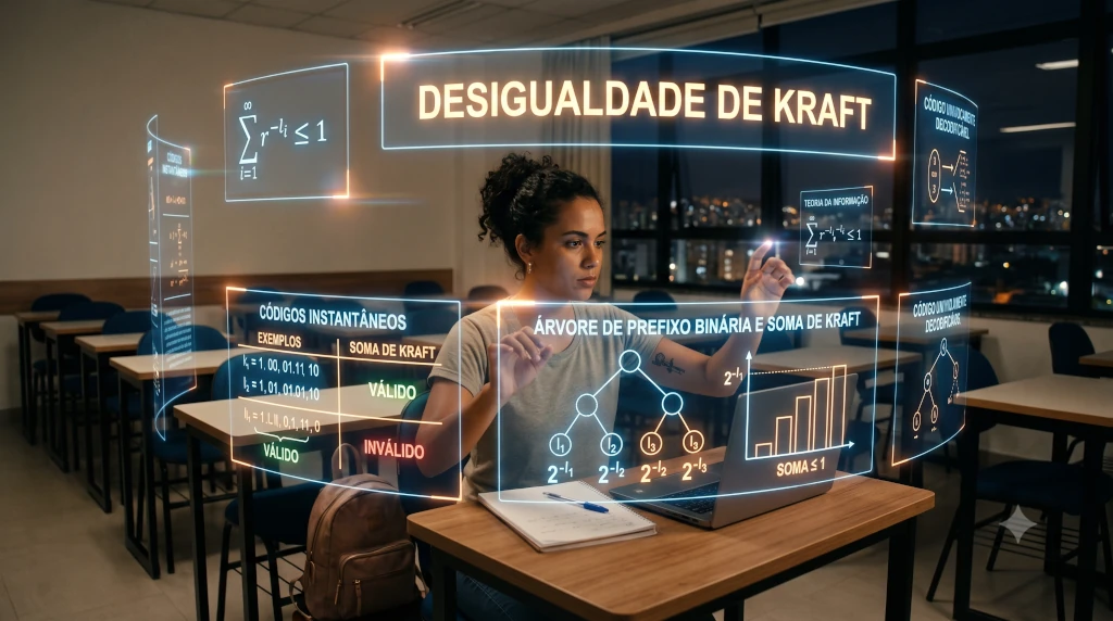 Códigos, a Desigualdade de Kraft e o Limite de Shannon